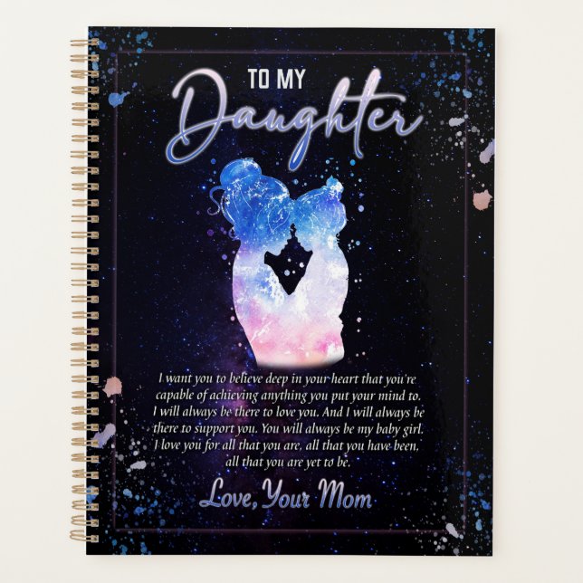 Daughter Gifts | Letter To My Daughter From Mom Planner (Front)