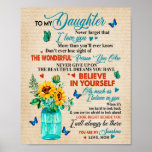 Daughter Gifts | Letter To My Daughter From Mom Poster<br><div class="desc">Daughter Gifts | To My Daughter Never Forget That I Love You Love From Mom</div>