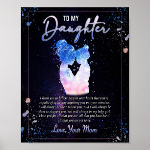 Daughter Gifts Letter To My Daughter From Mom Poster