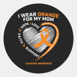 Daughter Gifts Leukemia Awareness Mom Leukemia Classic Round Sticker