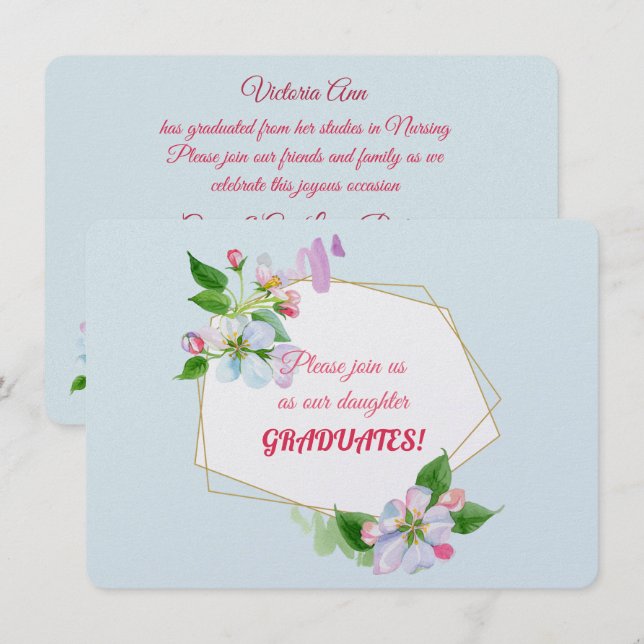 Daughter Graduation Invitations (Front/Back)