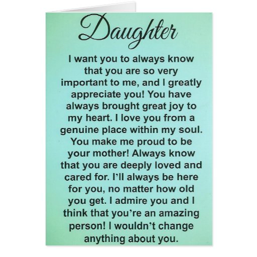 Daughter Greeting Card 