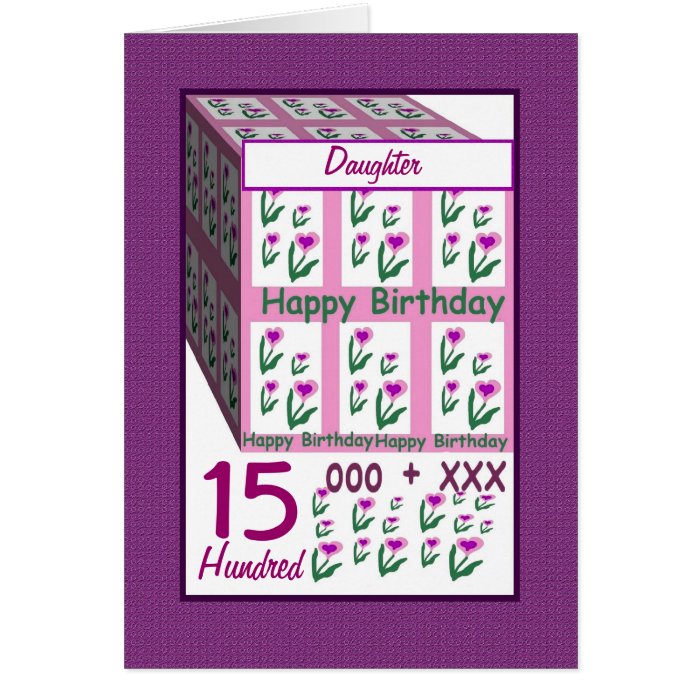DAUGHTER   Happy 15th Birthday Greeting Cards