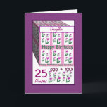 DAUGHTER - Happy 25th Birthday Card<br><div class="desc">This card with its heart flowers and lots of hugs and kisses is a cheerful way to wish a special someone a happy birthday. All text is customizable, so you can change out "Goddaughter" for her name, change the year (and you just need to change it one time, and it...</div>