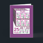 DAUGHTER - Happy 25th Birthday Card<br><div class="desc">This card with its heart flowers and slots of hugs and kisses is a cheerful way to wish. All text is customizable, so you can change out "Goddaughter for her name, change the year (and you just need change it one time, and it will change throughout the whole card). And,...</div>