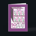 DAUGHTER - Happy 50th Birthday Card<br><div class="desc">This card with its heart flowers and lots of hugs and kisses is a cheerful way to wish a special someone a happy birthday. All text is customizable, so you can change out "Goddaughter" for her name, change the year (and you just need to change it one time, and it...</div>