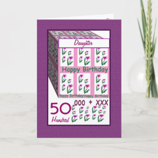 DAUGHTER - Happy 50th Birthday Card