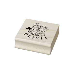 Daughter Happy Birthday  Rubber Stamp