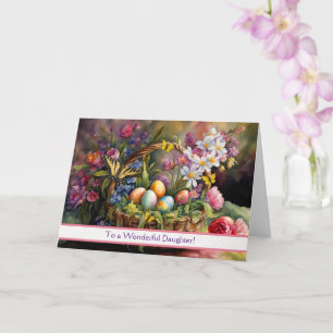 Daughter Happy Easter Beautiful Easter Basket  Card
