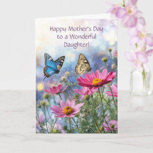 Daughter Happy Mothers Day Pretty Spring Flowers Card