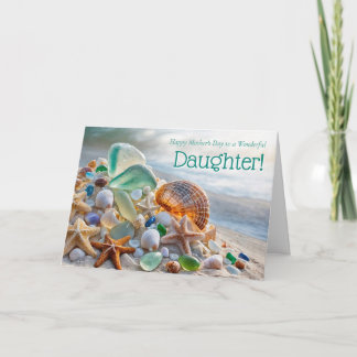 Daughter Happy Mothers Day with Seashells Card