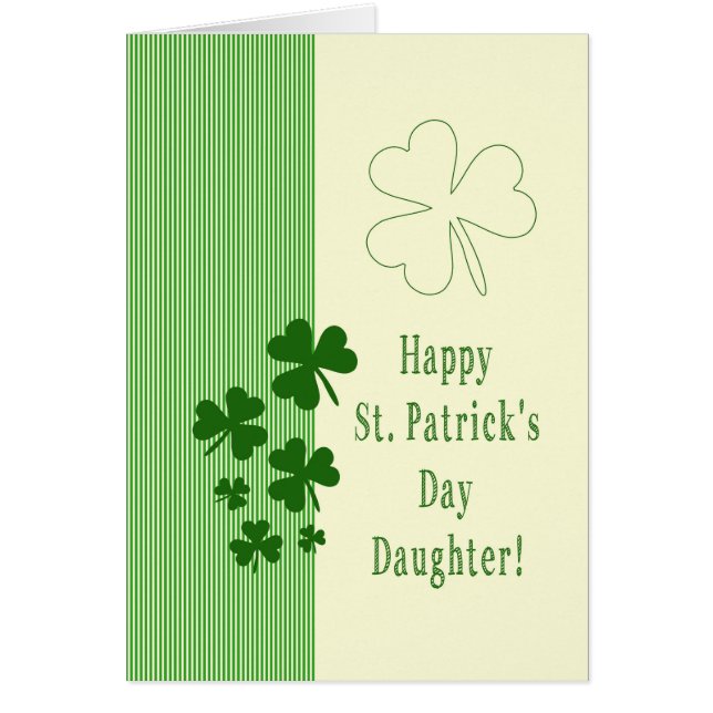 daughter    Happy St. Patrick's Day Cards (Front)