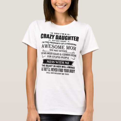 Daughter have Awesome Mom Has Tattoos T_Shirt