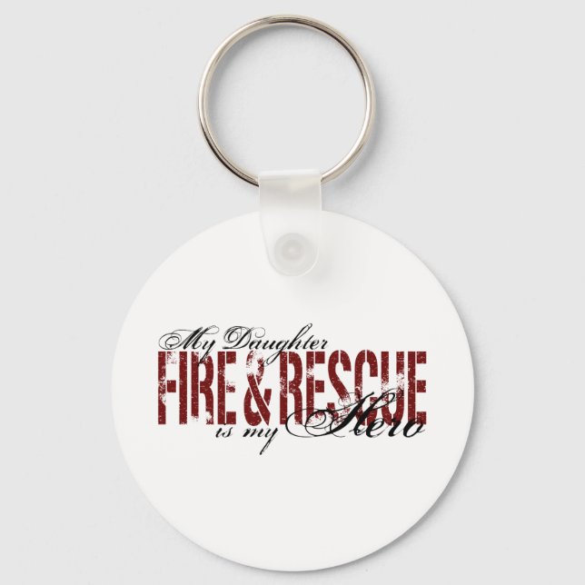 Daughter Hero - Fire & Rescue Keychain (Front)