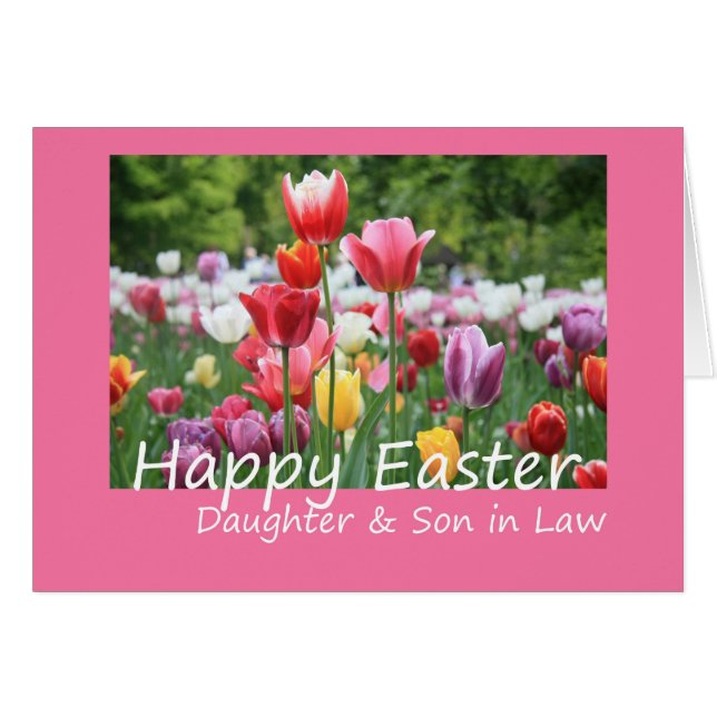 Daughter & Husband   Happy Easter Cards (Front Horizontal)