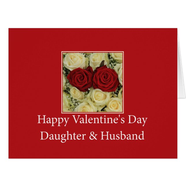 Daughter & Husband Happy Valentine's Day Roses (Front Horizontal)