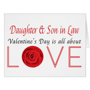Daughter & Husband Happy Valentine's Day Roses Cards