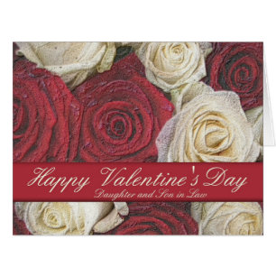Daughter & Husband Happy Valentine's Day Roses Cards