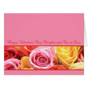 Daughter & Husband Happy Valentine's Day Roses Cards