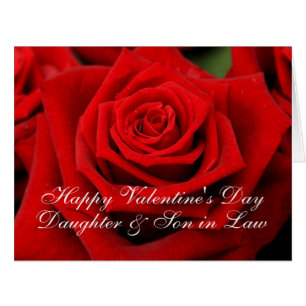 Daughter & Husband Happy Valentine's Day Roses Cards