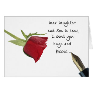 Daughter & Husband Happy Valentine's Day Roses Cards