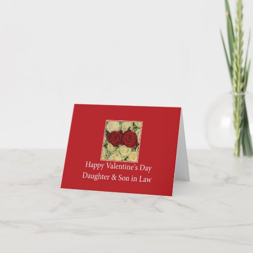 Daughter  Husband Happy Valentines Day Roses Holiday Card