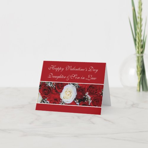 Daughter  Husband Happy Valentines Day Roses Holiday Card