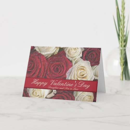 Daughter  Husband Happy Valentines Day Roses Holiday Card