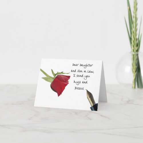 Daughter  Husband Happy Valentines Day Roses Holiday Card