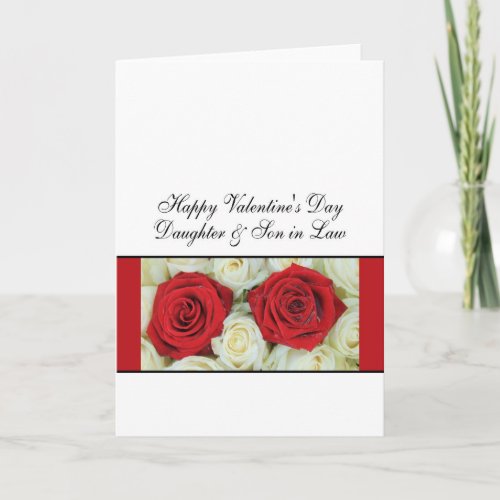 Daughter  Husband Happy Valentines Day Roses Holiday Card