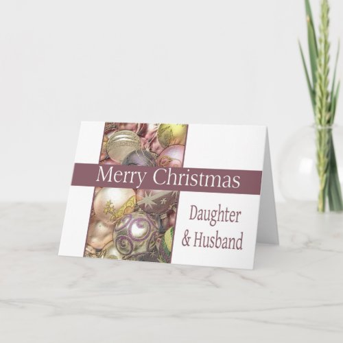 Daughter  Husband Merry Christmas card