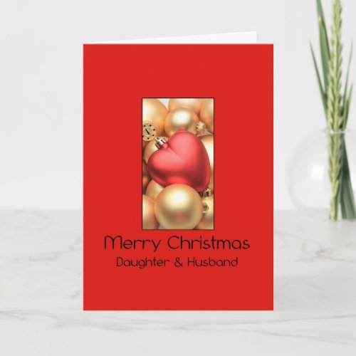 Daughter  Husband Merry Christmas card