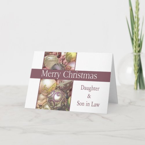 Daughter  Husband Merry Christmas card