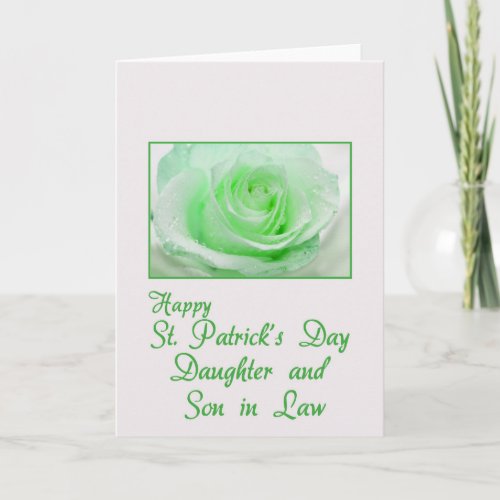 Daughter  Husband St Patricks Irish roses Card