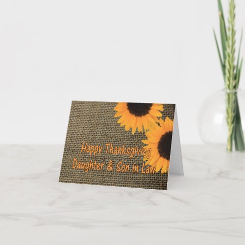 Daughter  Husband  Thanksgiving Card