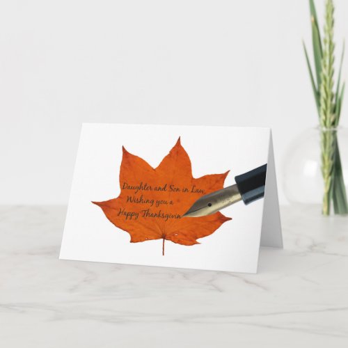 Daughter  Husband  Thanksgiving Card