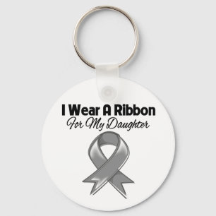 Daughter  - I Wear A Gray Ribbon Keychain