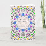 Daughter In Law Abstract Flowers Birthday Card<br><div class="desc">An abstract floral birthday card for a daughter-in-law. A glorious abstract pattern with flowers and diamonds. A very pretty, feminine, and stylish way to say 'Happy Birthday' to a daughter-in-law. An unusual design that stands out. Send your birthday wishes in an elegant and eloquent way. All the diamonds on this...</div>