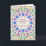 Daughter In Law Abstract Flowers Birthday Card<br><div class="desc">An abstract floral birthday card for a daughter-in-law. A glorious abstract pattern with flowers and diamonds. A very pretty, feminine, and stylish way to say 'Happy Birthday' to a daughter-in-law. An unusual design that stands out. Send your birthday wishes in an elegant and eloquent way. All the diamonds on this...</div>