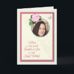 Daughter-in-law, add a photo,birthday card<br><div class="desc">A beautiful birthday day card that you can make extra special by adding a picture. A pink rose and jeweled frame for you to personalize a card for a daughter-in-law. A lovely verse inside completes this birthday card for a daughter-in-law.</div>