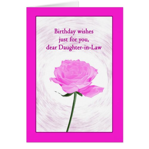 Daughter in Law Birthday Beautiful Pink Rose