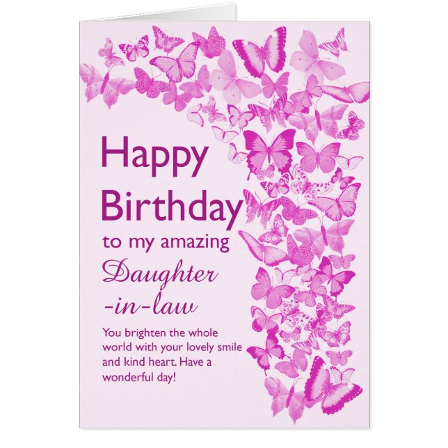 Daughter in Law Birthday Butterflies (Front)
