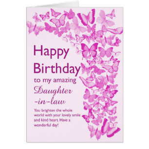 Daughter in Law Birthday Butterflies Cards