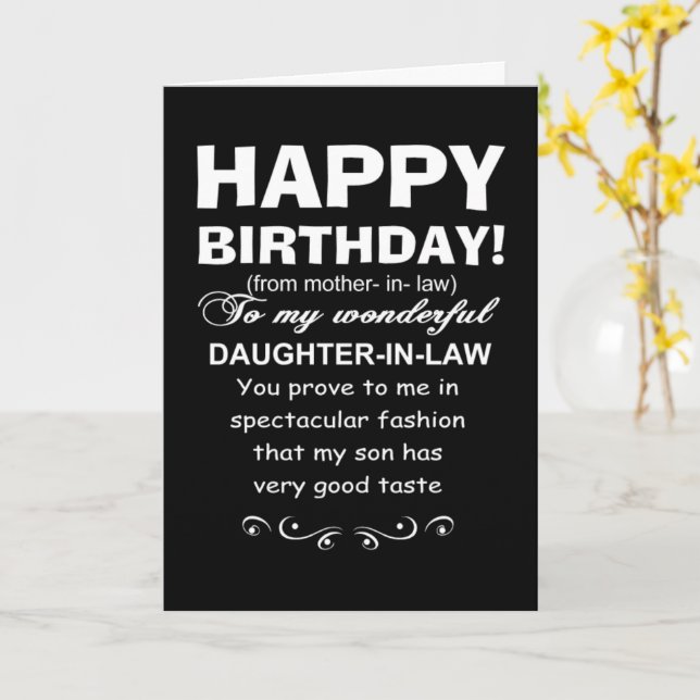 daughter in law birthday card (Yellow Flower)