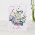 Daughter-in-Law Birthday Card with white Crocuses.<br><div class="desc">Beautiful spring display with white crocuses and tiny bluish forget me-not flowers.Fully customizable,  you can adjust the position of the images,  change font,  color,  size or put your own messages.</div>