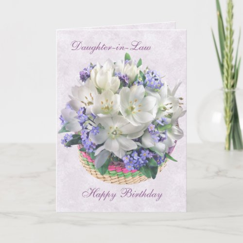 Daughter_in_Law Birthday Card with white Crocuses