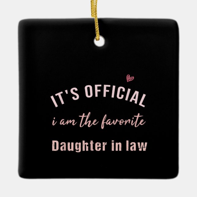 Daughter In Law Birthday Christmas  From Mor Ceramic Ornament (Front)