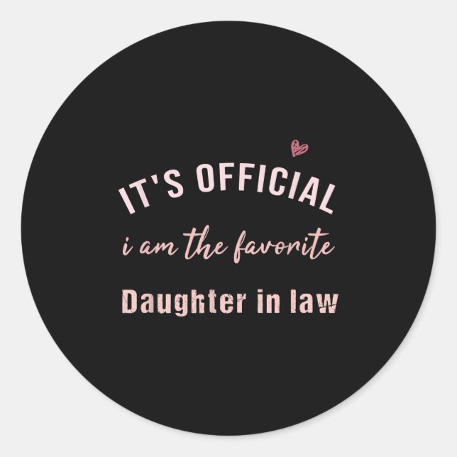 Daughter In Law Birthday Christmas  From Mor Classic Round Sticker (Front)