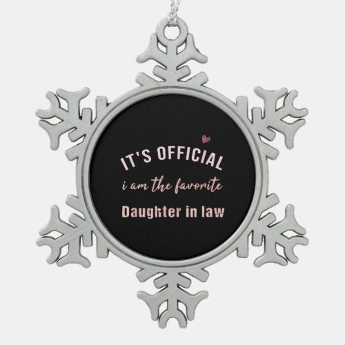 Daughter In Law Birthday Christmas  From Mor Snowflake Pewter Christmas Ornament