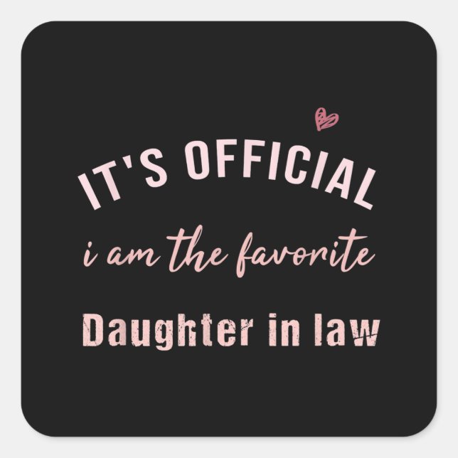 Daughter In Law Birthday Christmas  From Mor Square Sticker (Front)